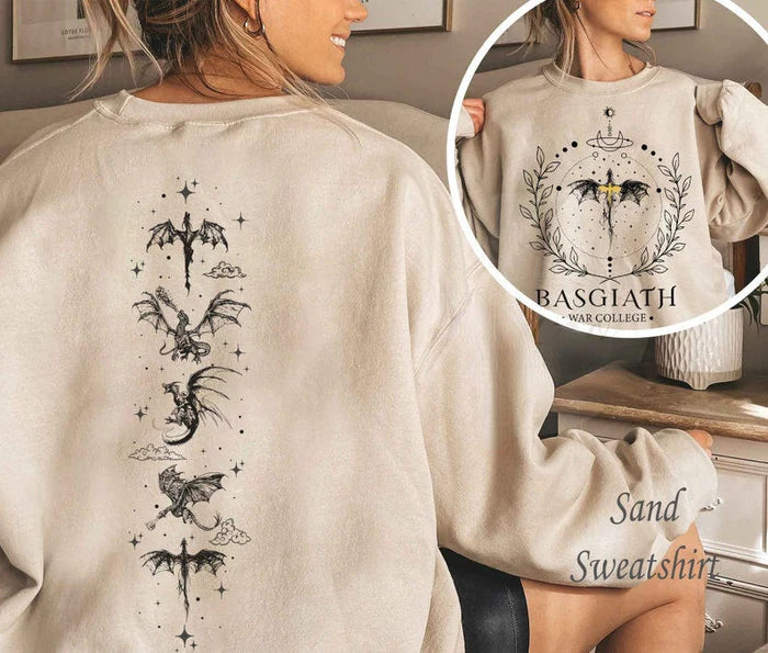 Fourth Wing Double Sided Basgiath War College Bookish Sweatshirt