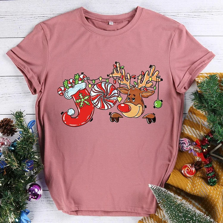 JOY Christmas deer T-shirt