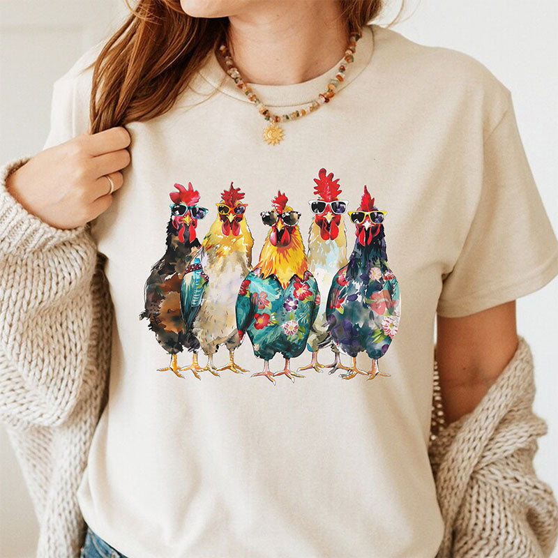 Funny Chickens Animal T-Shirt