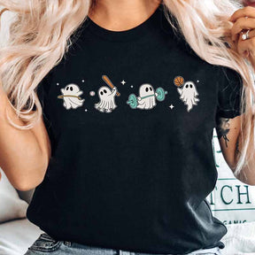 Cute Halloween Ghost Doing Sport Comfort Colors T-shirt