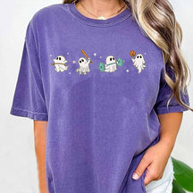 Cute Halloween Ghost Doing Sport Comfort Colors T-shirt