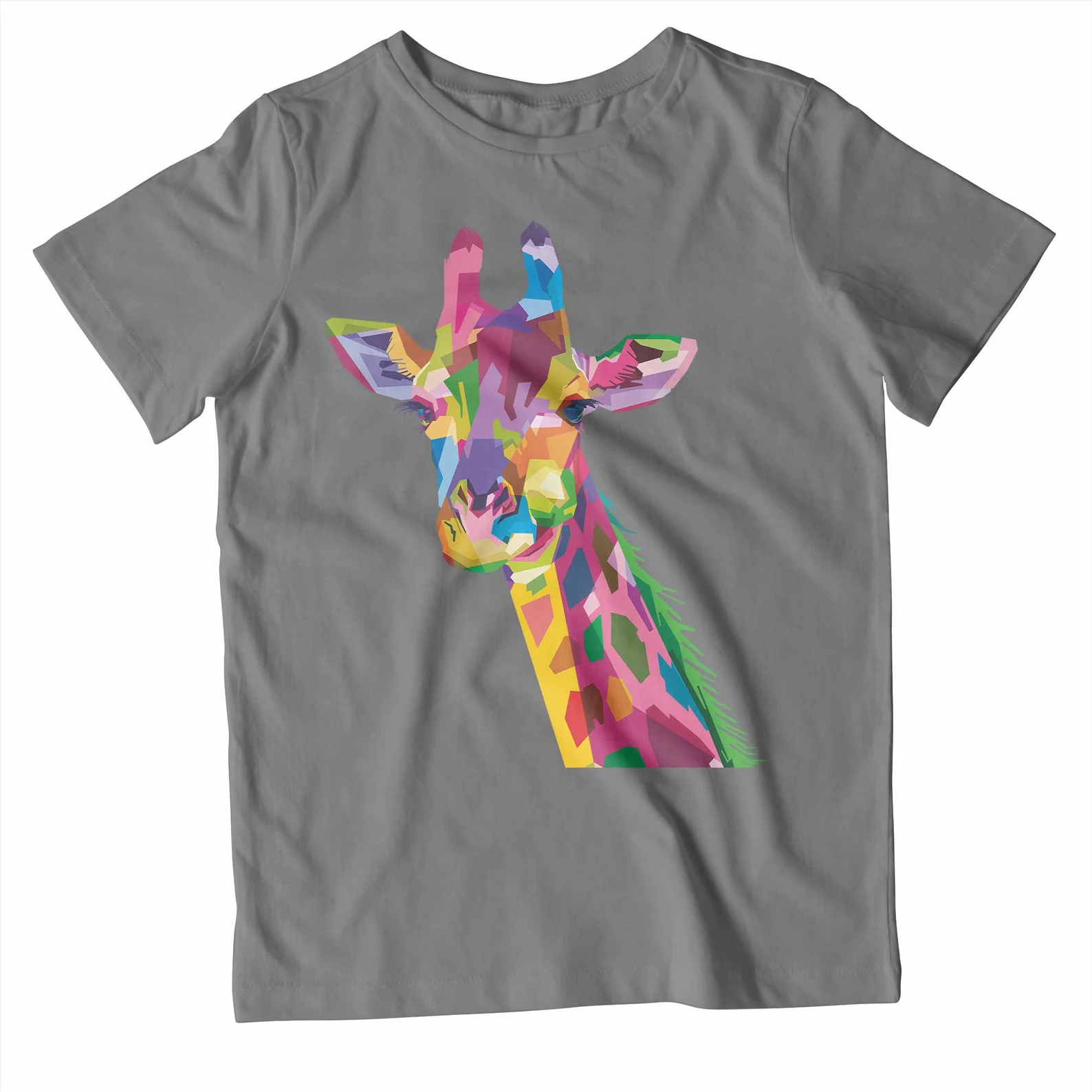 Animal Protection Kids Colourful Giraffe T-Shirt