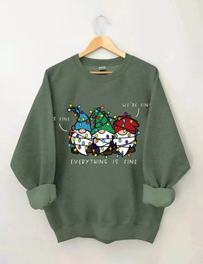 It’s Fine We’re Fine Everything Is Fine Christmas Sweatshirt