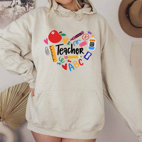 Teacher Heart Hoodie