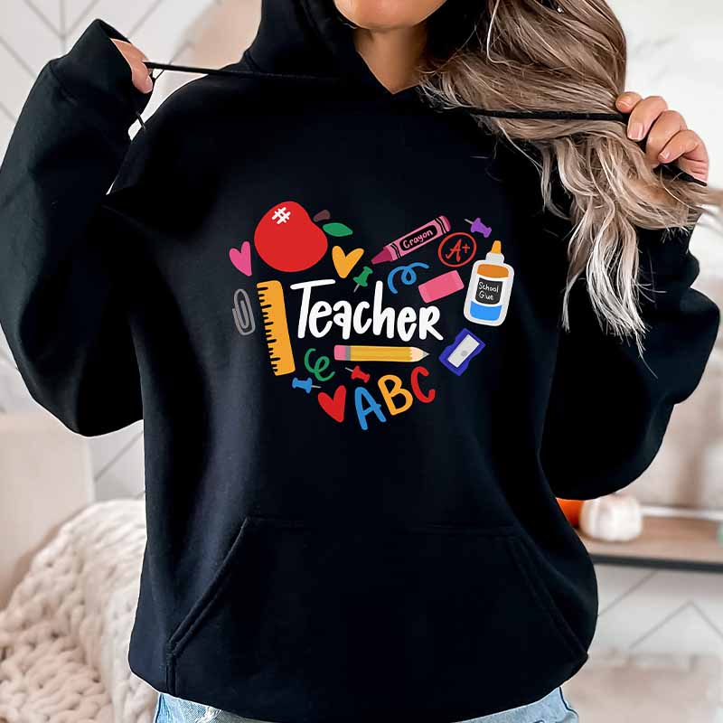 Teacher Heart Hoodie