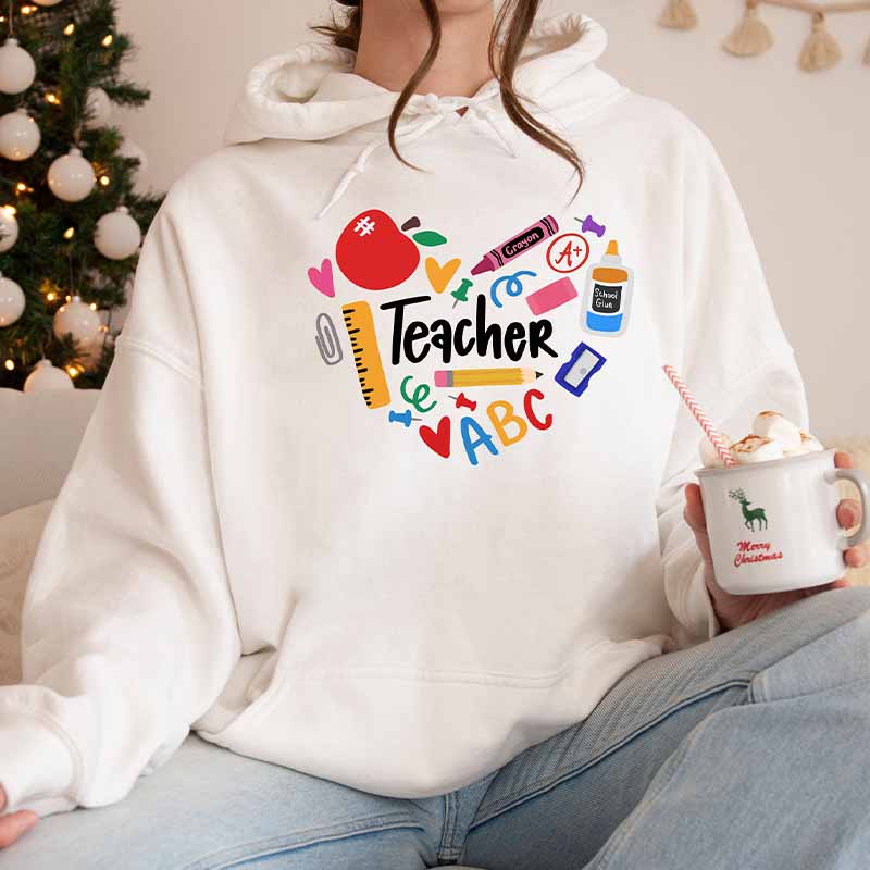 Teacher Heart Hoodie