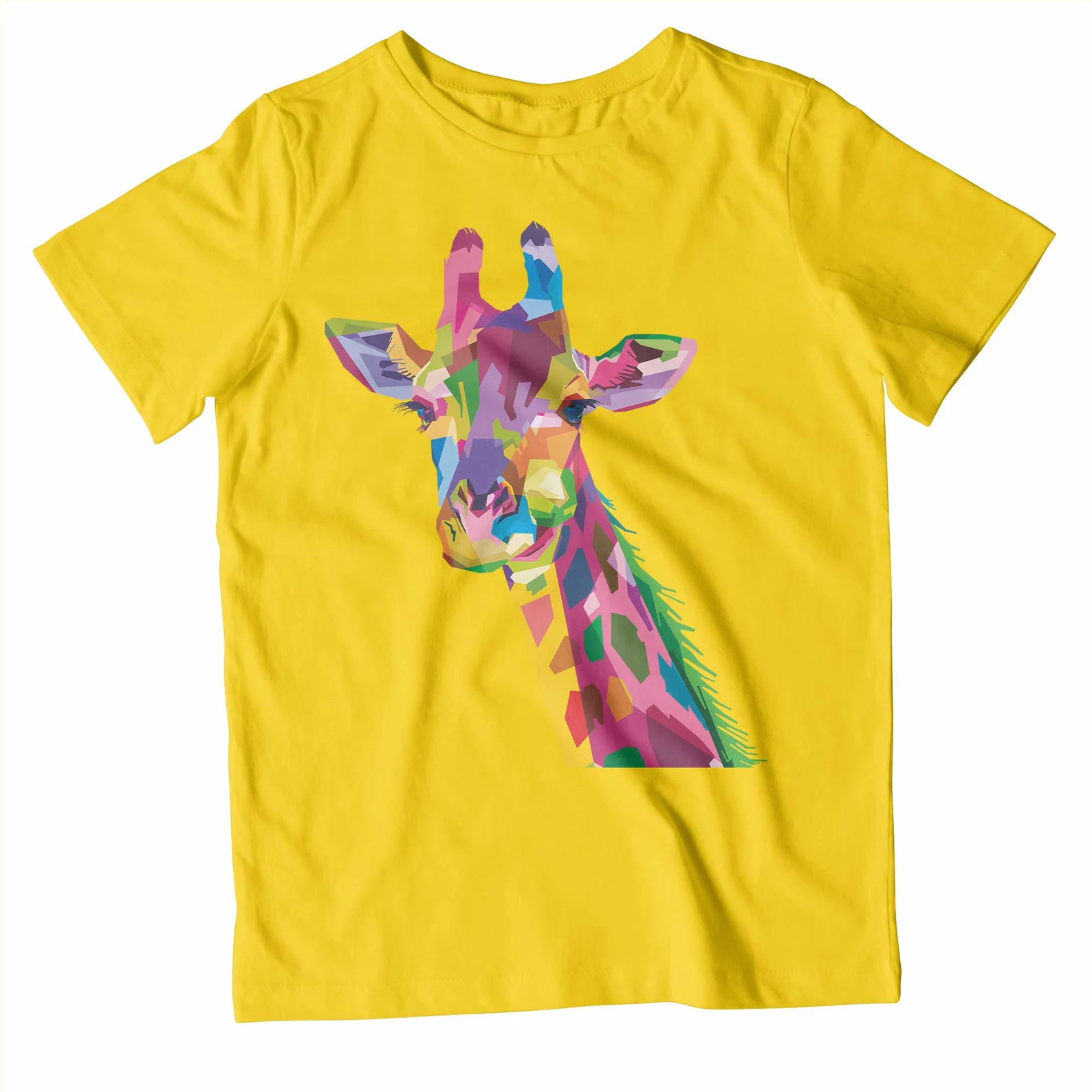 Animal Protection Kids Colourful Giraffe T-Shirt