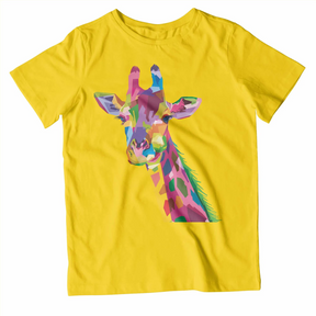 Animal Protection Kids Colourful Giraffe T-Shirt