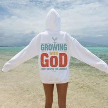 Growing With God Aesthetic Christianity Women's Religious Hoodie