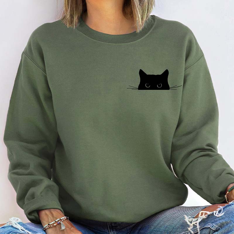 Black Cat Of Animal Protection  Sweatshirt