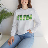 4+1 Beer Glasses Crewneck  And Beer  In A  Roll Sweatshirt