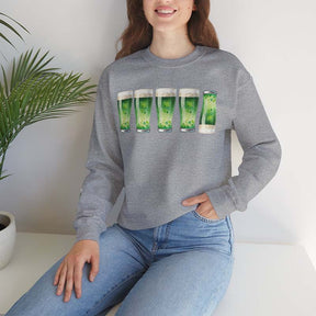 4+1 Beer Glasses Crewneck  And Beer  In A  Roll Sweatshirt