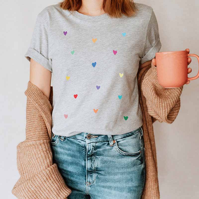 Colorful Hearts Little Hearts T-Shirt