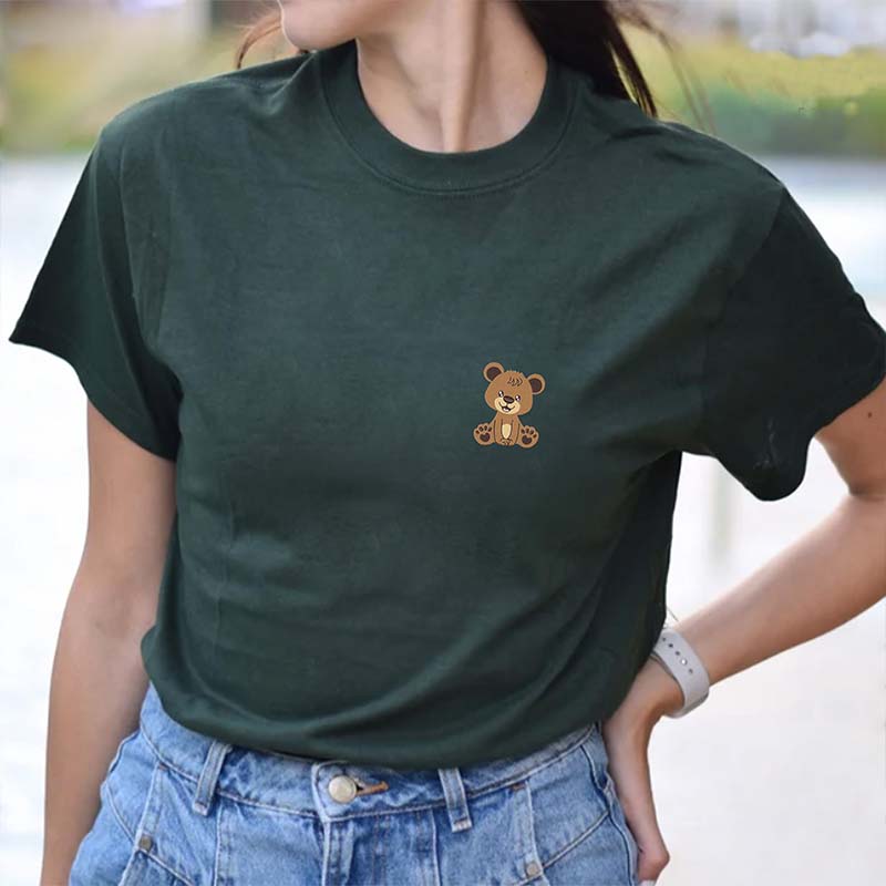 Embroidered Little Bear T-Shirt