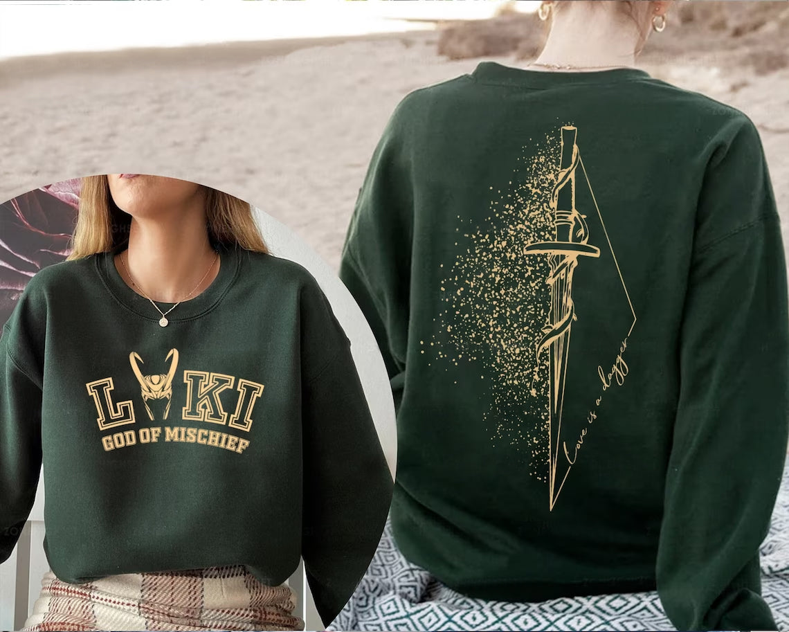 Captain America LOKI Double-sided Print Sweatshirt