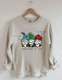 It’s Fine We’re Fine Everything Is Fine Christmas Sweatshirt