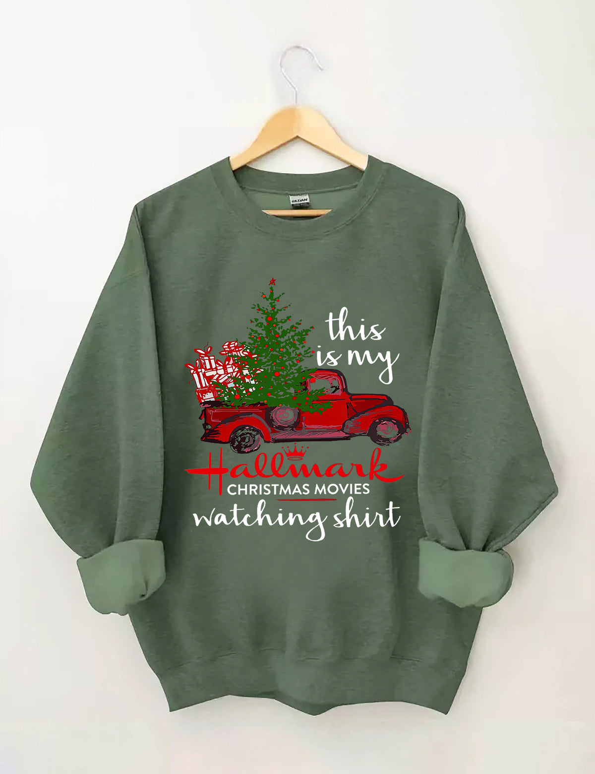 Hallmark Christmas Movie Print Sweatshirt
