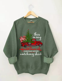 Hallmark Christmas Movie Print Sweatshirt