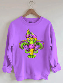 Mardi Gras Crayfish Lily Sweatshirt