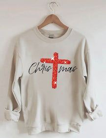 Faith Christmas Print Sweatshirt