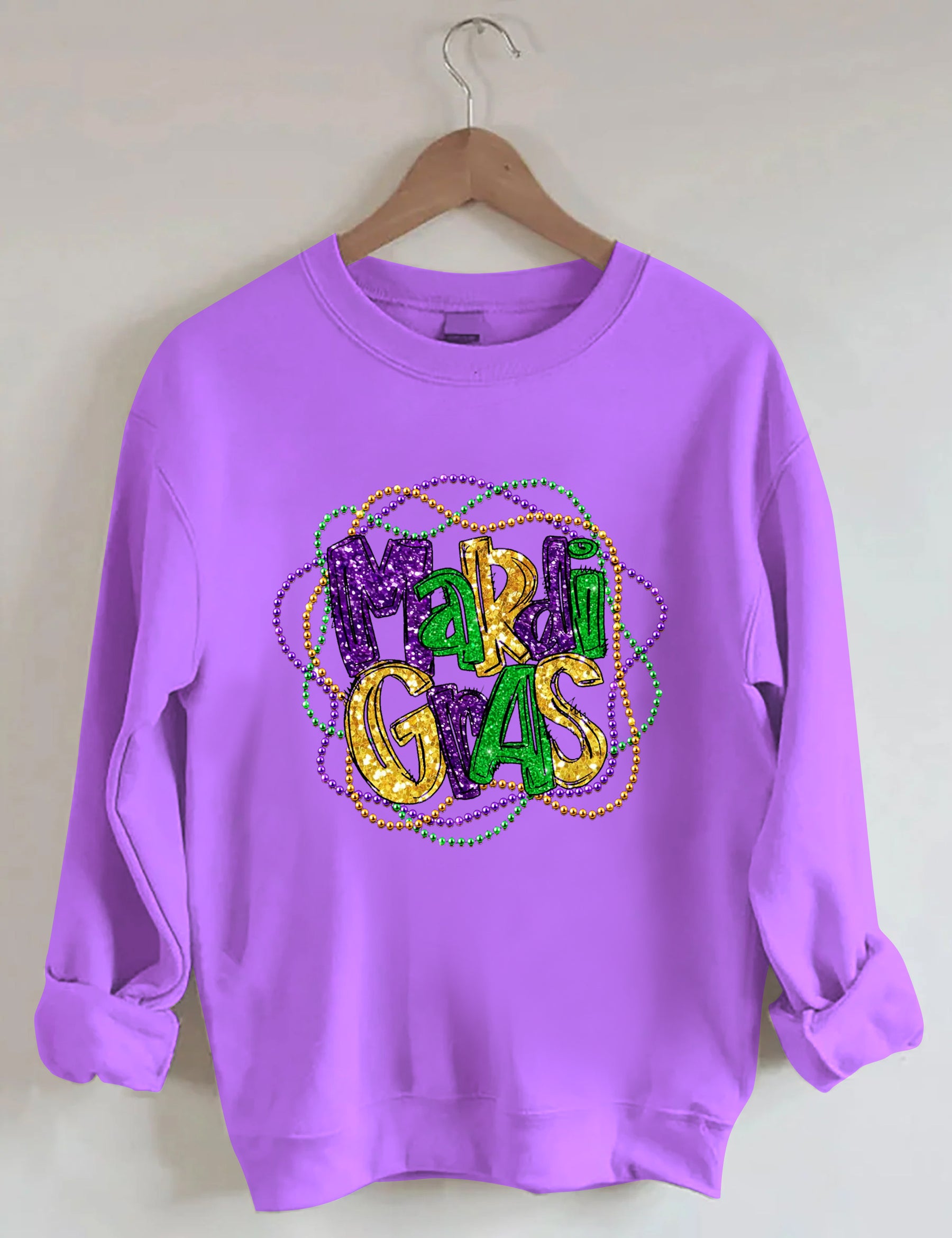 Mardi Gras Long Sleeve Sweatshirt