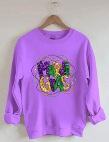 Mardi Gras Long Sleeve Sweatshirt