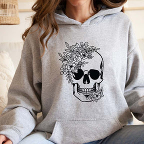 Burning Man Flower Skull Hoodie