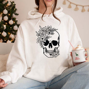 Burning Man Flower Skull Hoodie