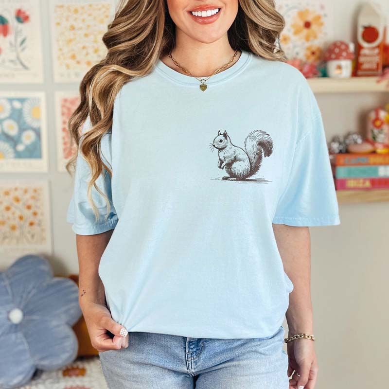 Pocket Squirrel  Comfort Colors Standing Squirrel Animal T-Shirt