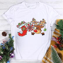 JOY Christmas deer T-shirt