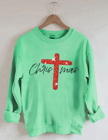 Faith Christmas Print Sweatshirt