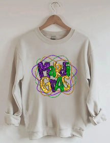Mardi Gras Long Sleeve Sweatshirt