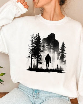 Bigfoot Water Color Print Sweatshirt