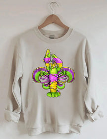Mardi Gras Crayfish Lily Sweatshirt