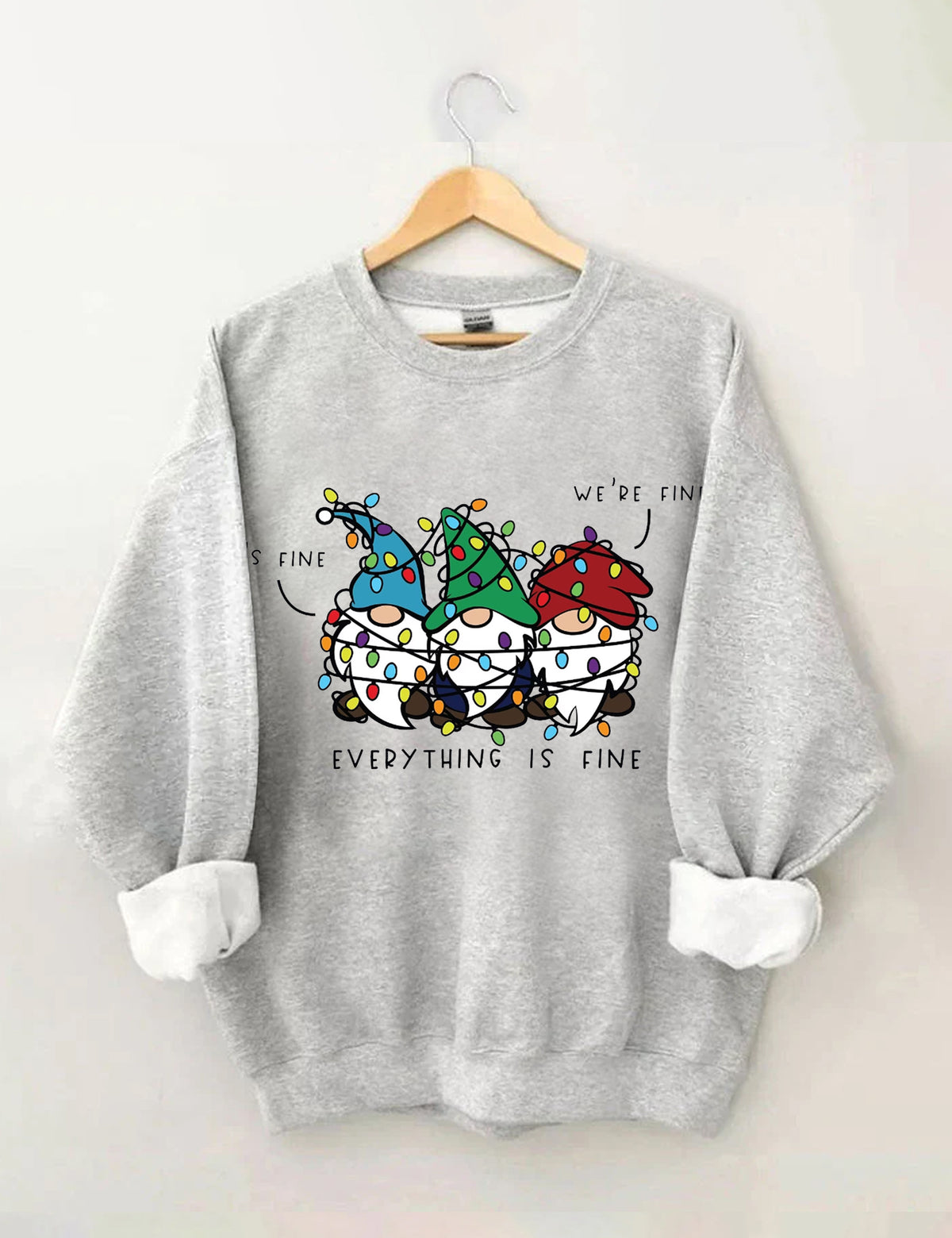 It’s Fine We’re Fine Everything Is Fine Christmas Sweatshirt