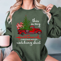 Red Car Print Christmas Sweatshirt