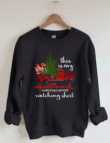 Hallmark Christmas Movie Print Sweatshirt