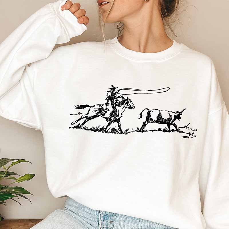 Cowboy Roping Western Sweatshirt