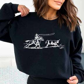 Cowboy Roping Western Sweatshirt