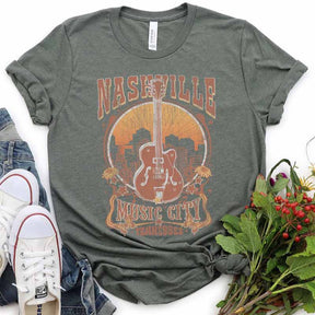 Nashville Tennessee Guitar T-Shirt