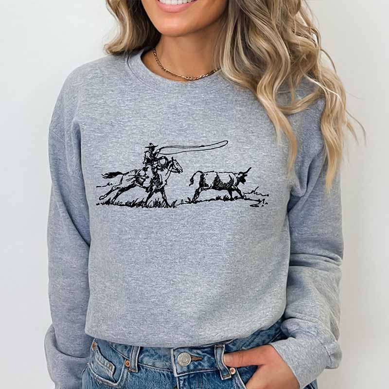 Cowboy Roping Western Sweatshirt