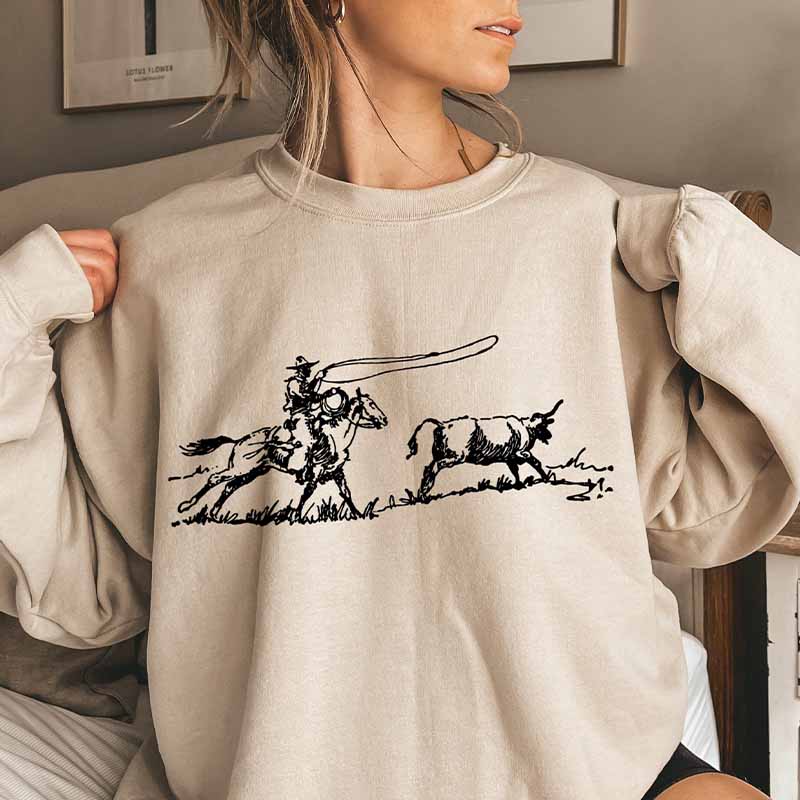 Cowboy Roping Western Sweatshirt