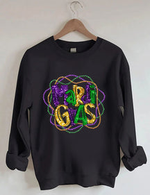 Mardi Gras Long Sleeve Sweatshirt