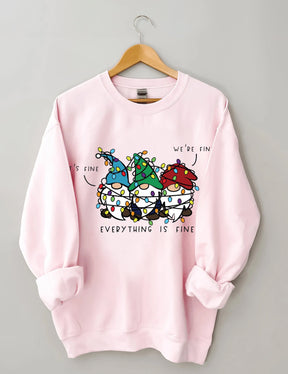 It’s Fine We’re Fine Everything Is Fine Christmas Sweatshirt