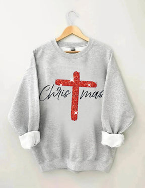 Faith Christmas Print Sweatshirt