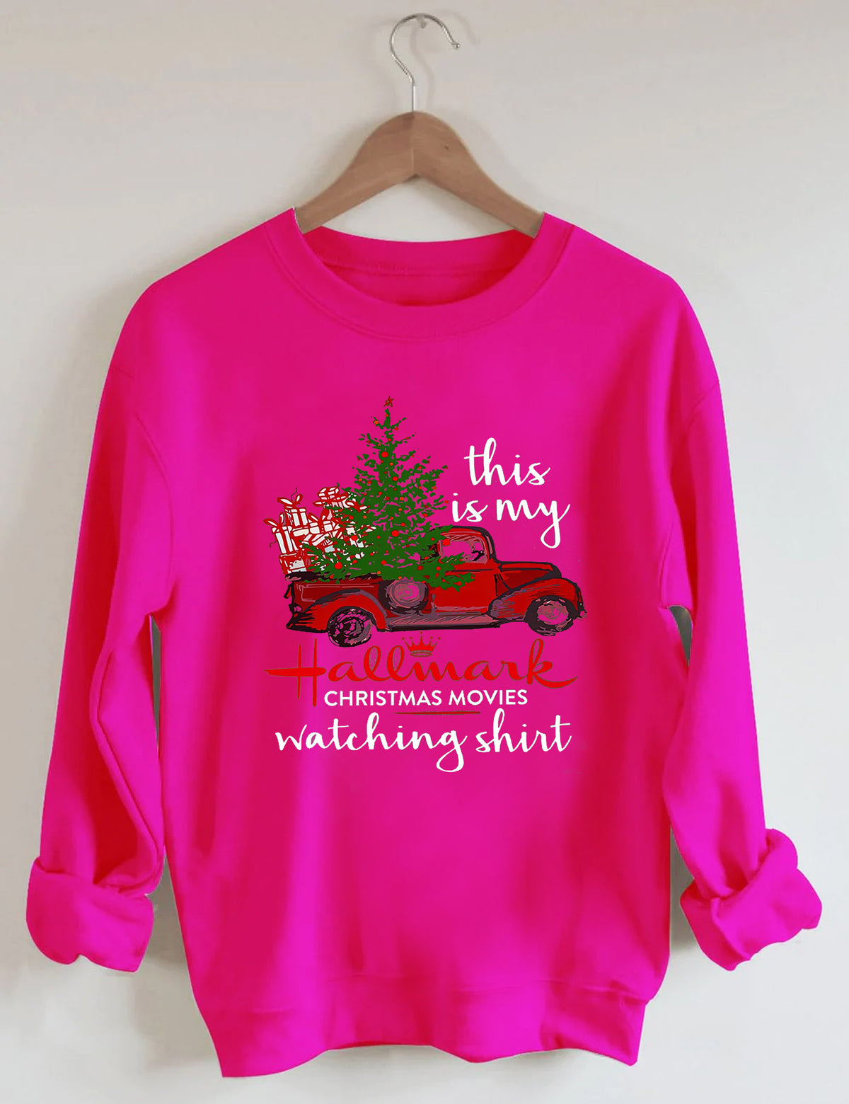 Hallmark Christmas Movie Print Sweatshirt