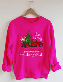Hallmark Christmas Movie Print Sweatshirt