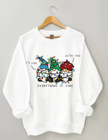 It’s Fine We’re Fine Everything Is Fine Christmas Sweatshirt
