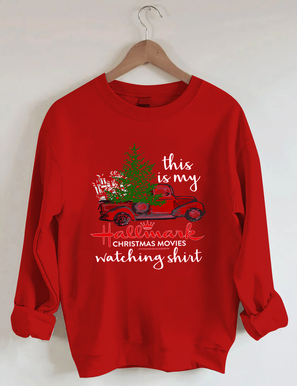 Hallmark Christmas Movie Print Sweatshirt