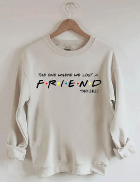 FRIENDS FONT WITH DOTS Printed Sweatshirt